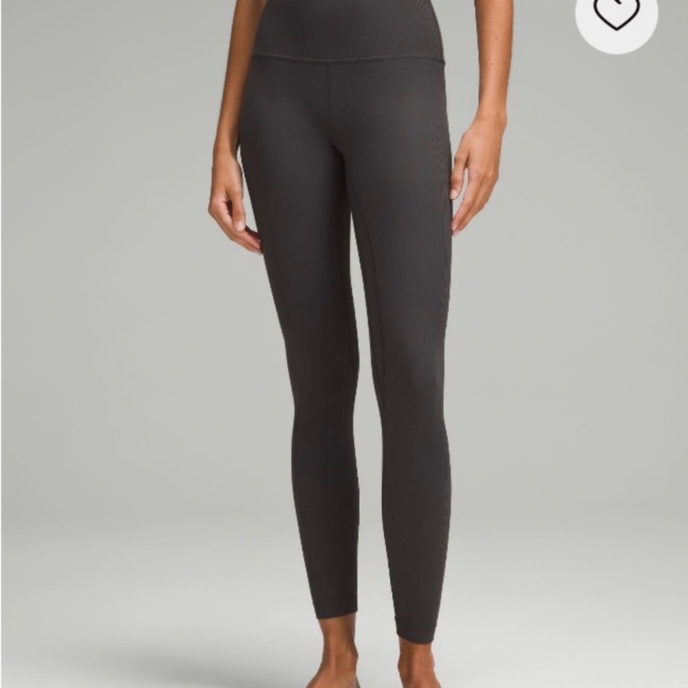 2 grey and sage lululemon Align™ High-Rise Ribbed Pant 28" - Picture 2 of 3